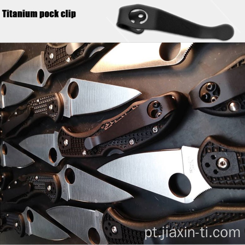 Titanium Knife Pocket Clip ferramenta EDC de alta resistência